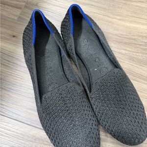 Rothy's Black and Blue Knit Flats